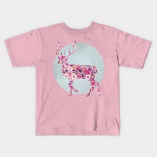 Floral Deer Kids T-Shirt